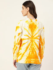 Pure Cotton Tie and Dye Yellow Cracker Sweatshirt (W1319)