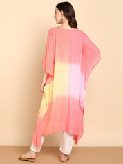 Hand Dyed Loose Fitted Crepe Kaftan Kurta (W1434)