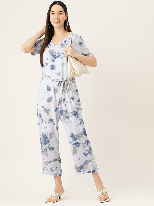 Blue Tie Dye Jumpsuit (W1286)