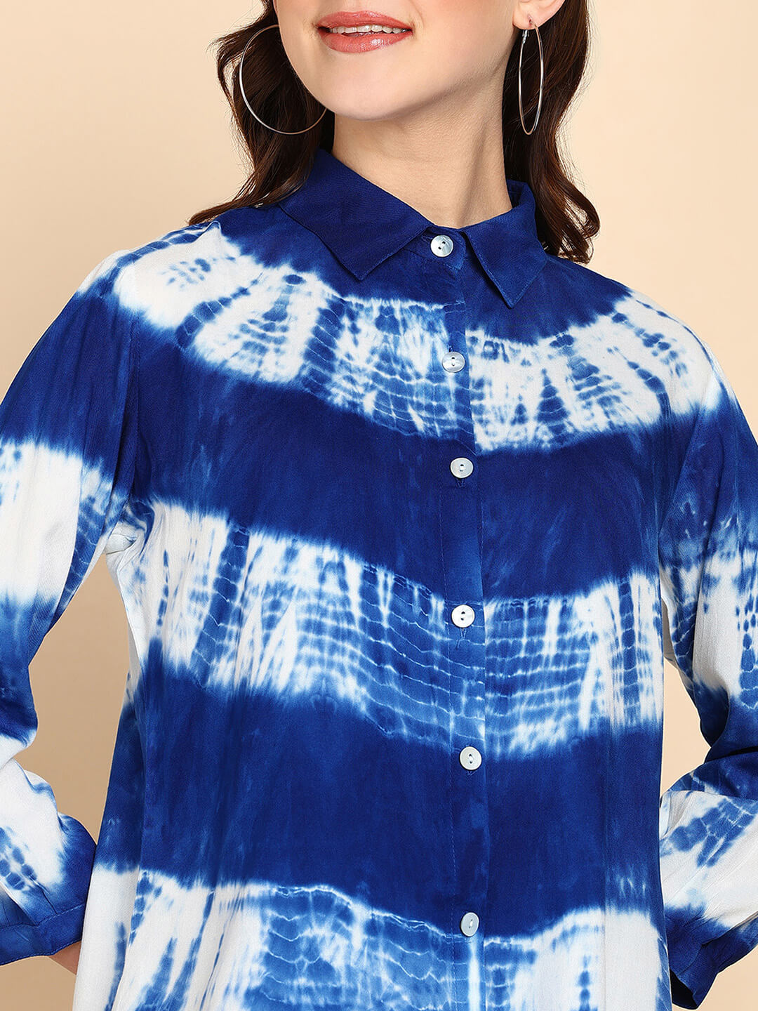 Tie Dyed Casual Fitted Shirt for Women (W1451)