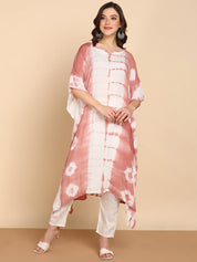 Hand Dyed Loose Fitted Crepe Kaftan Kurta (W1444)