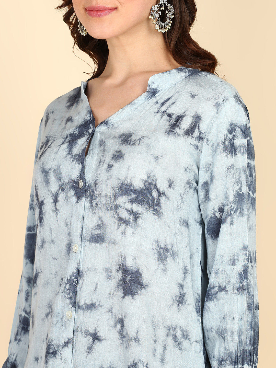 Tie Dyed Casual Fitted Shirt for Women (W1417)