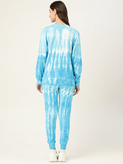 Pure Cotton Ombre Dye Blue Sweatshirt With Joggers (W1324)