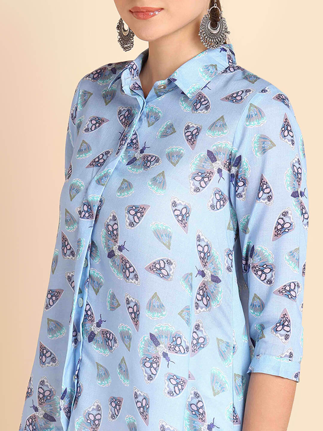 Digital Printed Comfort Fit Shirt for Women (W1490)