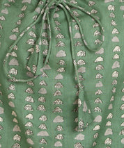 Pure Cotton Green Printed Halter Top (W1370)