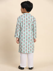 Baby Boy Ethnic Wear Cotton Kurta Payjama Suit (K1055)