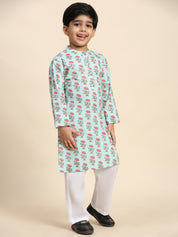 Baby Boy Ethnic Wear Cotton Kurta Payjama Suit (K1055)