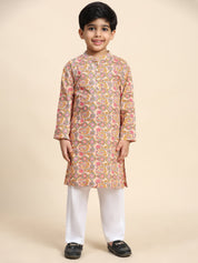 Baby Boy Ethnic Wear Cotton Kurta Payjama Suit (K1054)