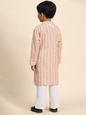 Baby Boy Ethnic Wear Cotton Kurta Payjama Suit (K1052)