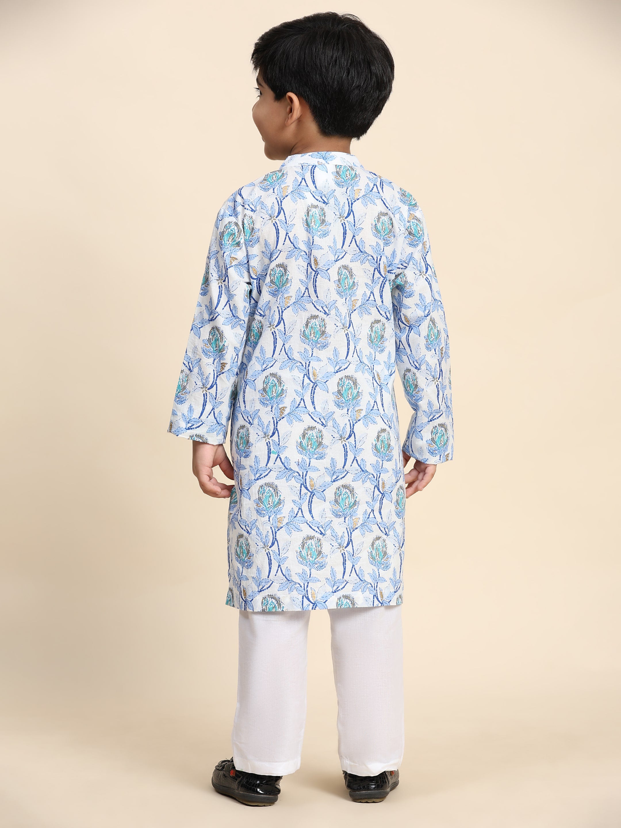 Baby Boy Ethnic Wear Cotton Kurta Payjama Suit (K1053)