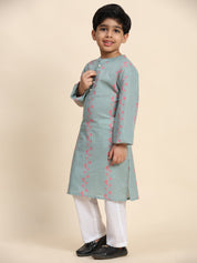 Baby Boy Ethnic Wear Cotton Kurta Payjama Suit (K1051)