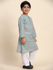 Baby Boy Ethnic Wear Cotton Kurta Payjama Suit (K1051)