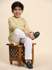 Baby Boy Ethnic Wear Cotton Kurta Payjama Suit (K1050)