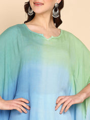 Hand Dyed Loose Fitted Crepe Kaftan Kurta (W1443)