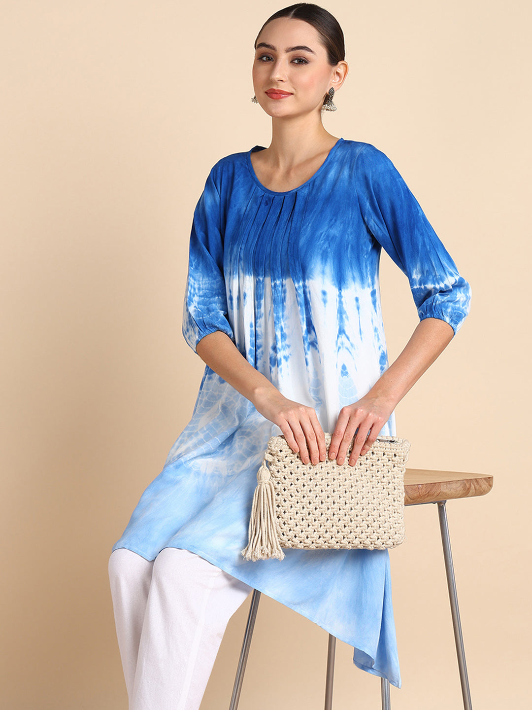 Hand Dyed Short Kurti Dress for Women (W1499)