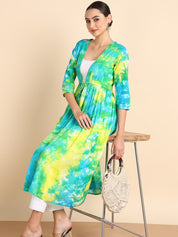 Hand Dyed Cap Dress for Women (W1494)