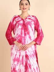 Women Hand Dyed Rayon Straight Kurta (W1509)