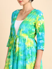 Hand Dyed Cap Dress for Women (W1494)