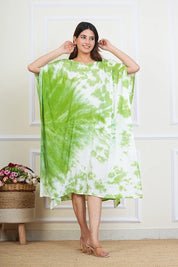 Hand Tie Dyed Mother Daughter Dress Combo Light Green (COMBOMD9011)