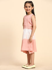 Hand Tie Dyed Rayon Dress for Girls (K1016)