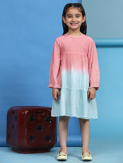 Hand Dyed Rayon Frock Dress for Girls (K1035)