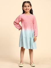 Hand Dyed Rayon Frock Dress for Girls (K1035)