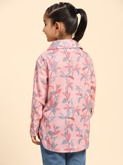 Cotton Printed Collar Shirt for Girls (K1011)