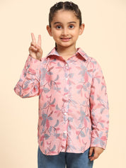 Cotton Printed Collar Shirt for Girls (K1011)