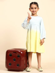 Hand Dyed Rayon Frock Dress for Girls (K1036)