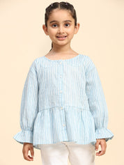 Lining Cotton Shirt for Girls (K1004)