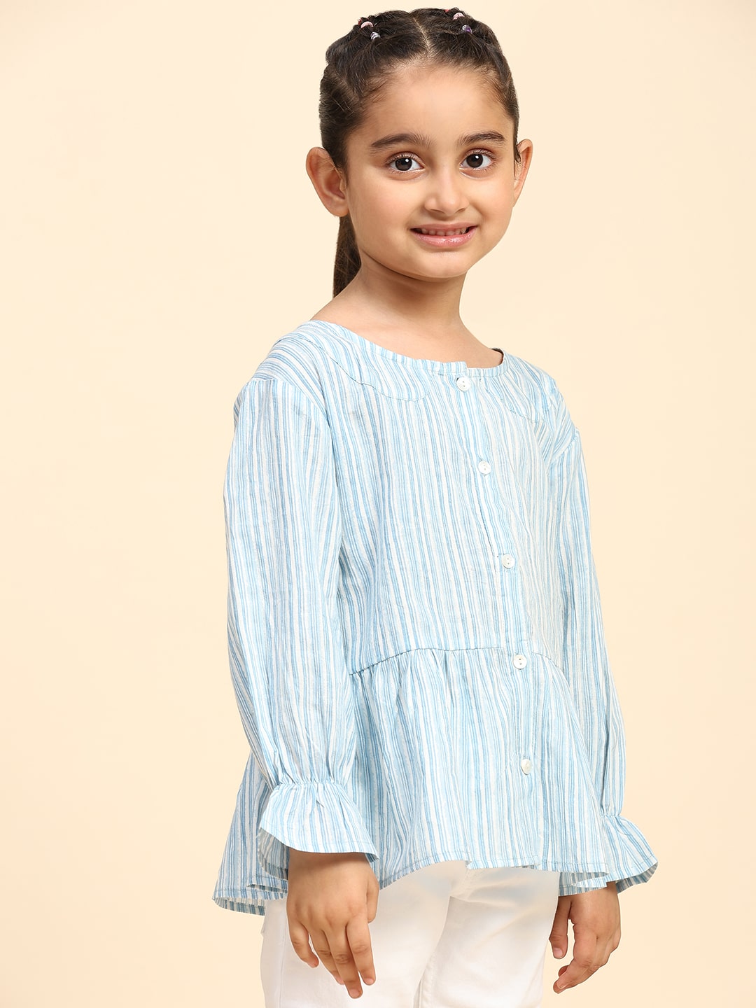 Lining Cotton Shirt for Girls (K1004)