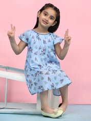 Cotton Printed Frock Dress for Girls (K1031)