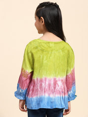 Hand Tie Dyed Shirt for Girls (K1001)