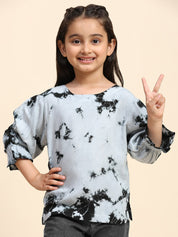 Hand Dyed  Round Neck Top for Girls (K1021)