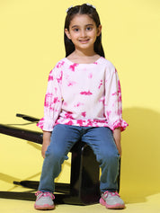 Hand Dyed  Round Neck Top for Girls (K1022)