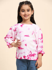 Hand Dyed  Round Neck Top for Girls (K1022)