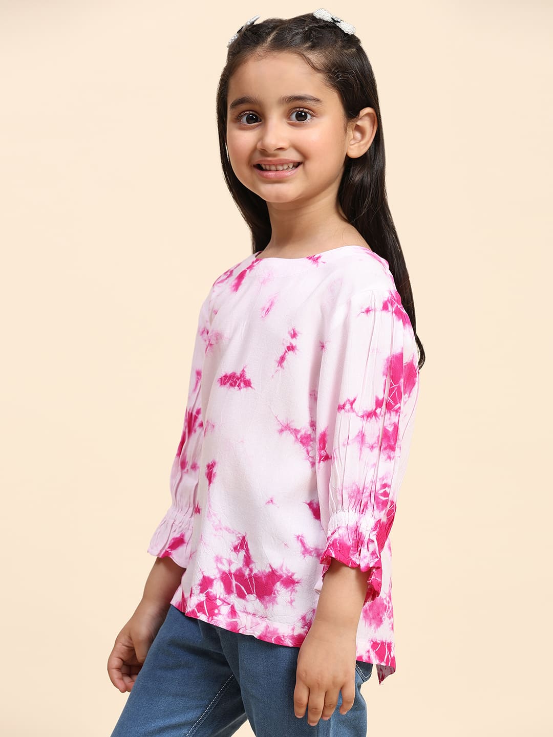 Hand Dyed  Round Neck Top for Girls (K1022)