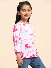 Hand Dyed  Round Neck Top for Girls (K1022)