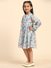 Cotton Printed Frock Dress for Girls (K1032)