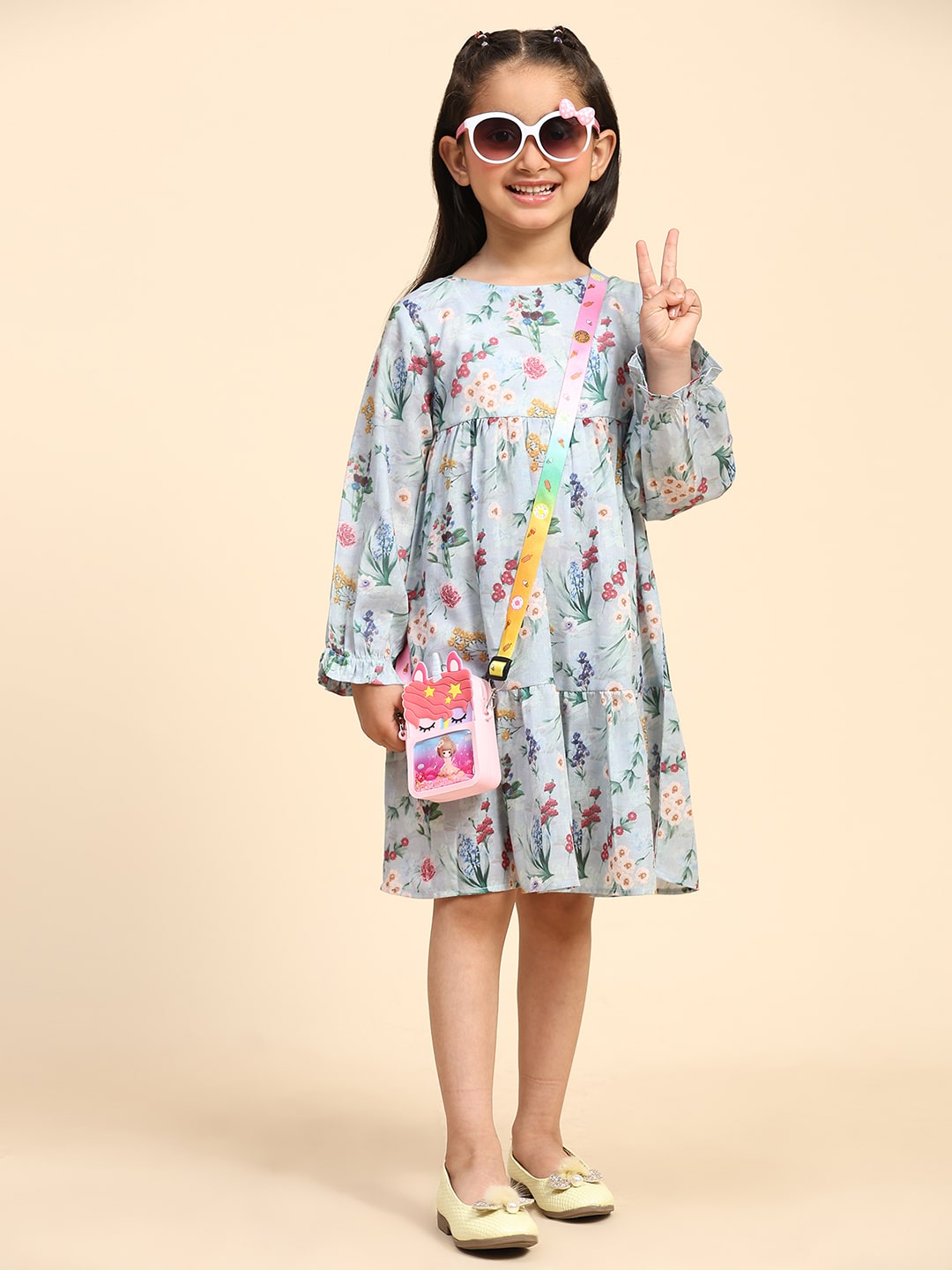 Cotton Printed Frock Dress for Girls (K1032)