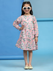 Cotton Printed Frock Dress for Girls (K1034)