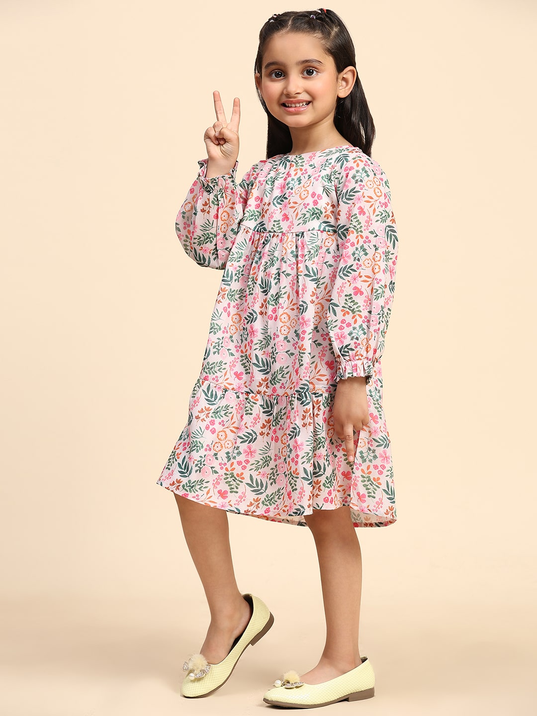 Cotton Printed Frock Dress for Girls (K1034)